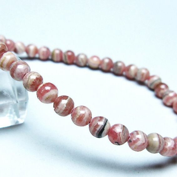 インカローズ(ロードクロサイト)ブレスレット 5mm [T16-15559]