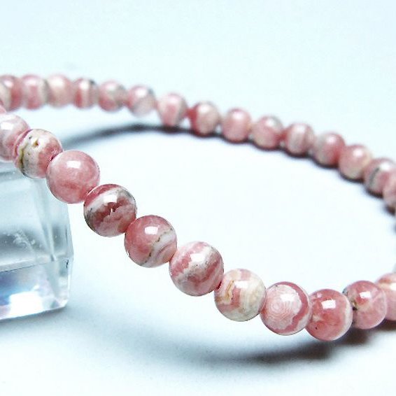 インカローズ(ロードクロサイト)ブレスレット 5mm [T16-15571]