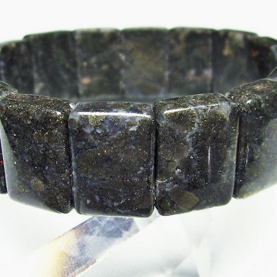 パイライト イン カルセドニー バングル[T160-1674]