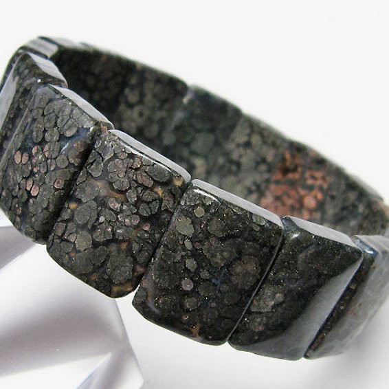 パイライト イン カルセドニー バングル[T160-1712]