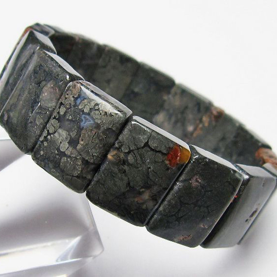 パイライト イン カルセドニー バングル[T160-1754]