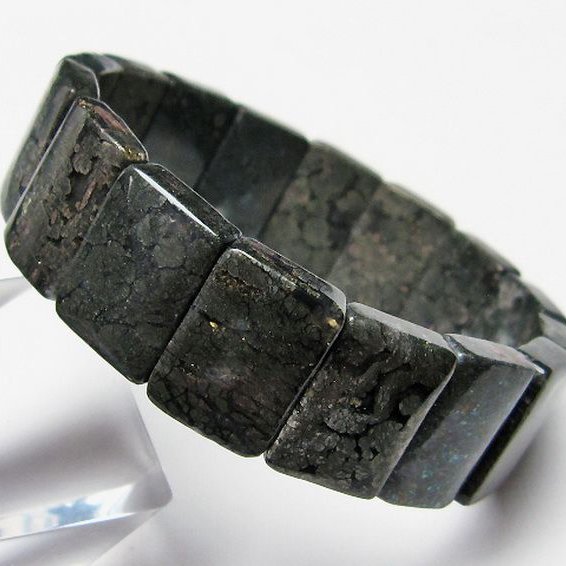 パイライト イン カルセドニー バングル[T160-1784]