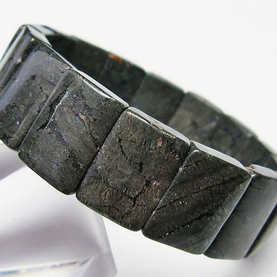 パイライト イン カルセドニー バングル[T160-1799]