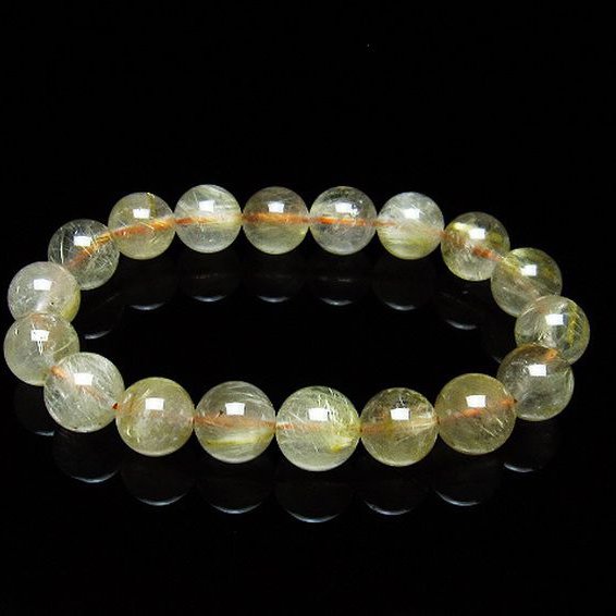 ゴールドタイチンルチルブレスレット 11mm [T171-6035]