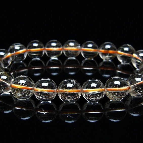 ゴールドタイチンルチルブレスレット 10mm [T171-6771]