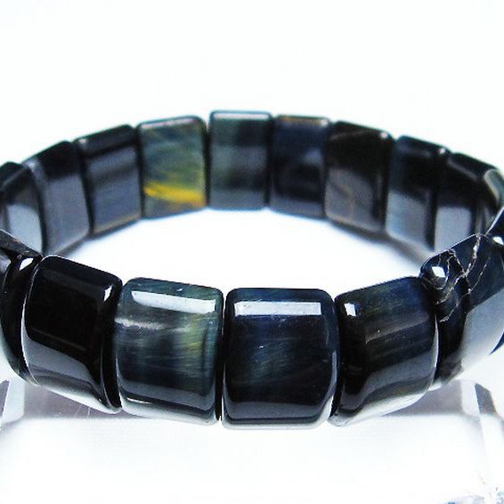 ブルータイガーアイ※青虎目石バングル[T173-4699]