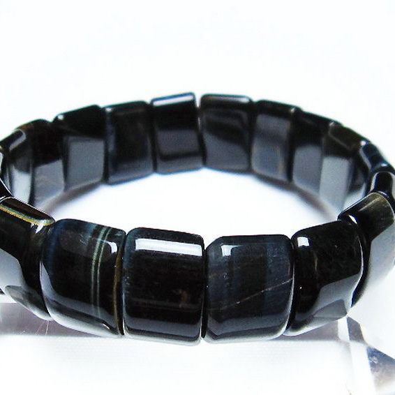 パワーストーン 天然石 ブルータイガーアイ※青虎目石バングル[T173-4755]