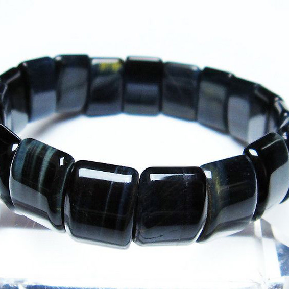 パワーストーン 天然石 ブルータイガーアイ※青虎目石バングル[T173-4763]