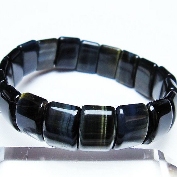 ブルータイガーアイ※青虎目石バングル[T173-4791]