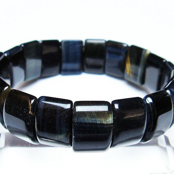 パワーストーン 天然石 ブルータイガーアイ※青虎目石バングル[T173-4792]