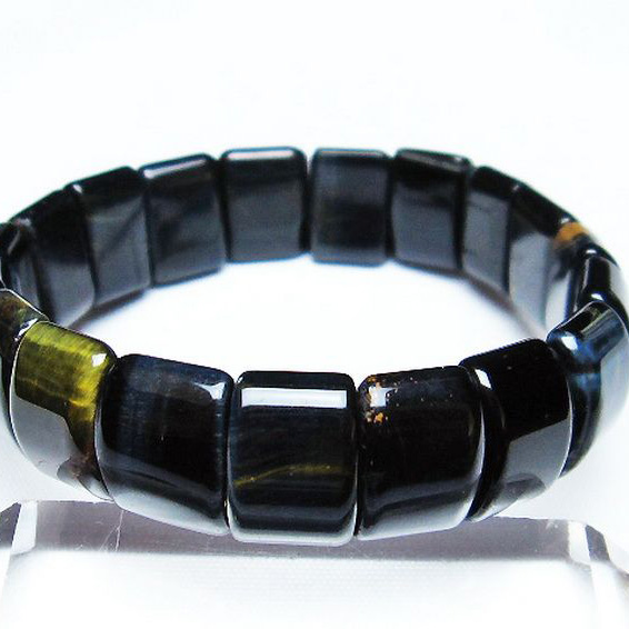 パワーストーン 天然石 ブルータイガーアイ※青虎目石バングル[T173-4806]