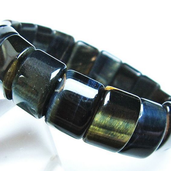 ブルータイガーアイ※青虎目石バングル[T173-4926]
