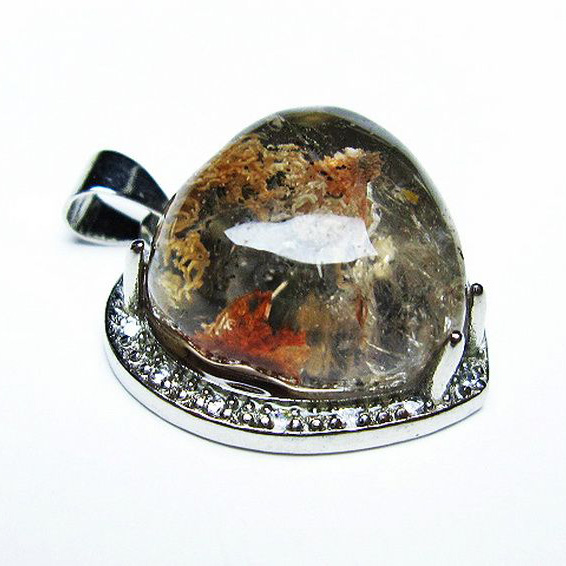 ガーデンクォーツ（庭園水晶） ペンダント[T175-1580]