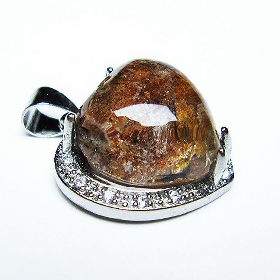 ガーデンクォーツ（庭園水晶） ペンダント[T175-1600]