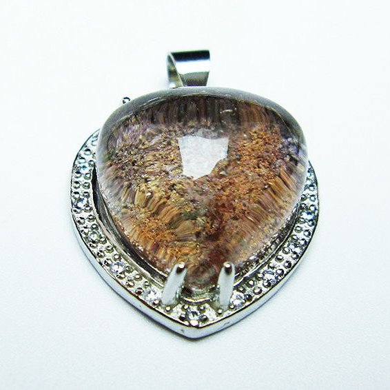 ガーデン水晶 ペンダント[T175-1755]