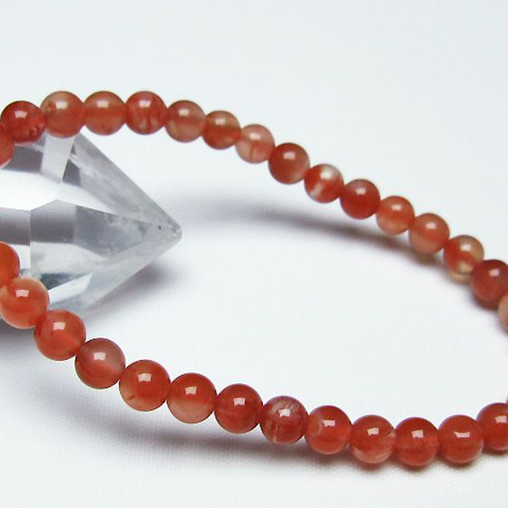 レッドアゲート 赤メノウ ブレスレット6mm[T187-1458]