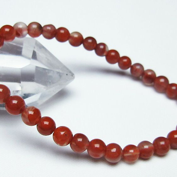 レッドアゲート 赤メノウ ブレスレット6mm[T187-1496]