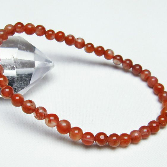 レッドアゲート 赤メノウ ブレスレット5mm[T187-1735]