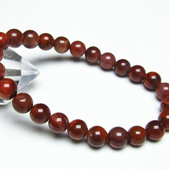 レッドアゲート 赤メノウ ブレスレット8mm[T187-1811]