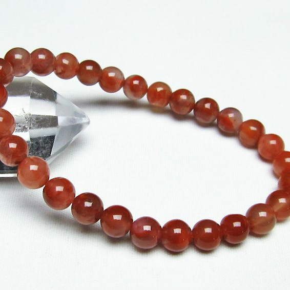 レッドアゲート 赤メノウ ブレスレット7mm[T187-1820]