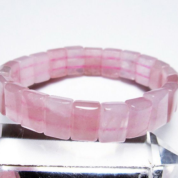 パワーストーン 天然石 ローズクォーツバングル[T189-3498]