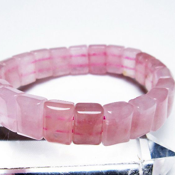 パワーストーン 天然石 ローズクォーツバングル[T189-3503]