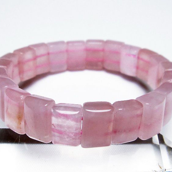 パワーストーン 天然石 ローズクォーツバングル[T189-3510]