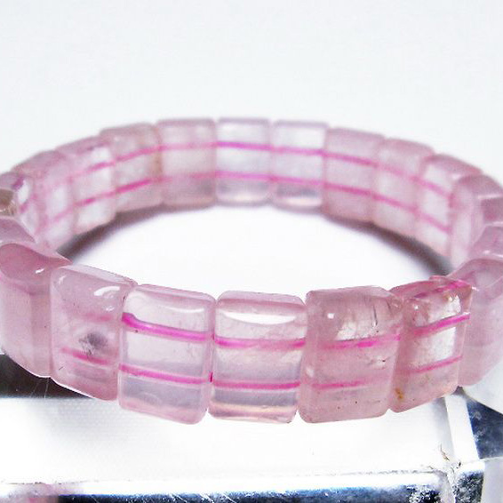 パワーストーン 天然石 ローズクォーツバングル[T189-3562]