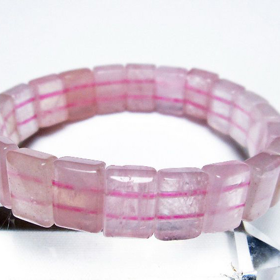 パワーストーン 天然石 ローズクォーツバングル[T189-3565]