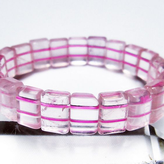 パワーストーン 天然石 ローズクォーツバングル[T189-3622]