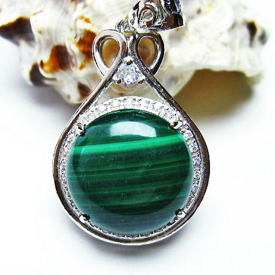 マラカイトペンダント[T19-3579]