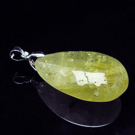 放射ルチルクォーツ（金針ルチル水晶）ペンダント[T191-1116]