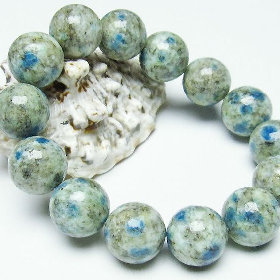 K2ストーン アズライト イン グラナイト ブレスレット 16mm [T193-1989]