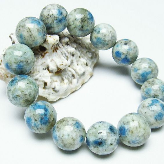 K2ストーン アズライト イン グラナイト ブレスレット 16mm [T193-2002]