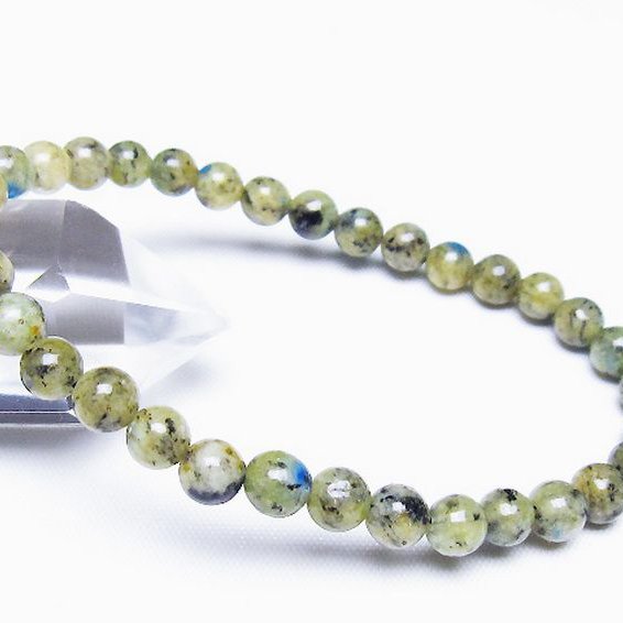 K2ストーン アズライト イン グラナイト ブレスレット 6mm [t193-4201]