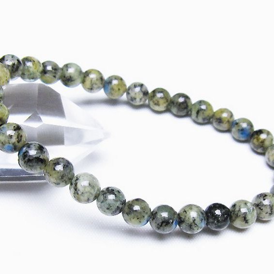 K2ストーン アズライト イン グラナイト ブレスレット 6mm [t193-4228]