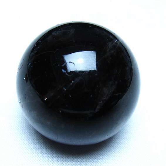 モリオン 純天然 黒水晶 丸玉 34mm [t220-10102]