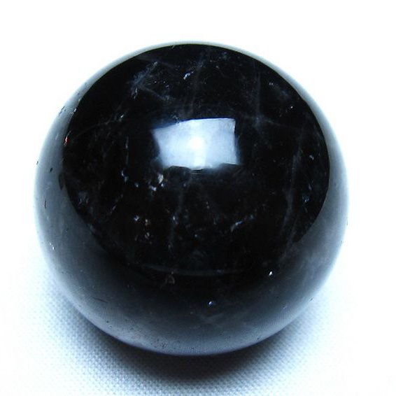 モリオン 純天然 黒水晶 丸玉 35mm [t220-10131]
