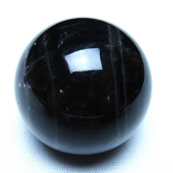 モリオン 純天然 黒水晶 丸玉 35mm [t220-10194]