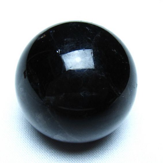 モリオン 純天然 黒水晶 丸玉 34mm [t220-10204]