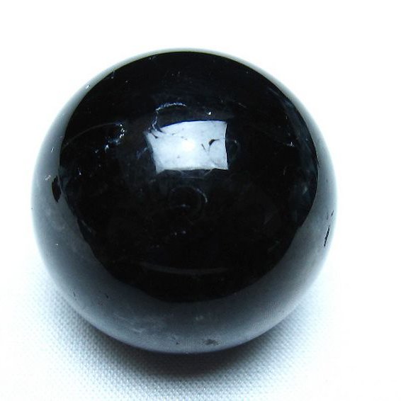 モリオン 純天然 黒水晶 丸玉 34mm [t220-9877]