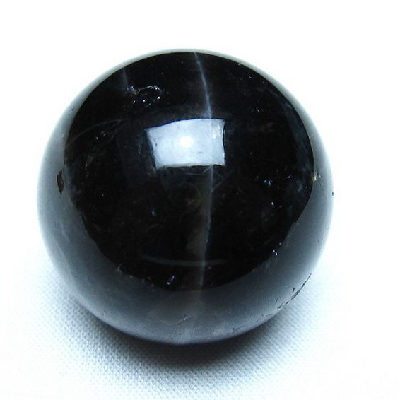 モリオン 純天然 黒水晶 丸玉 34mm [t220-9878]