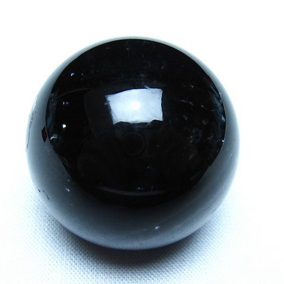 モリオン 純天然 黒水晶 丸玉 34mm [t220-9926]