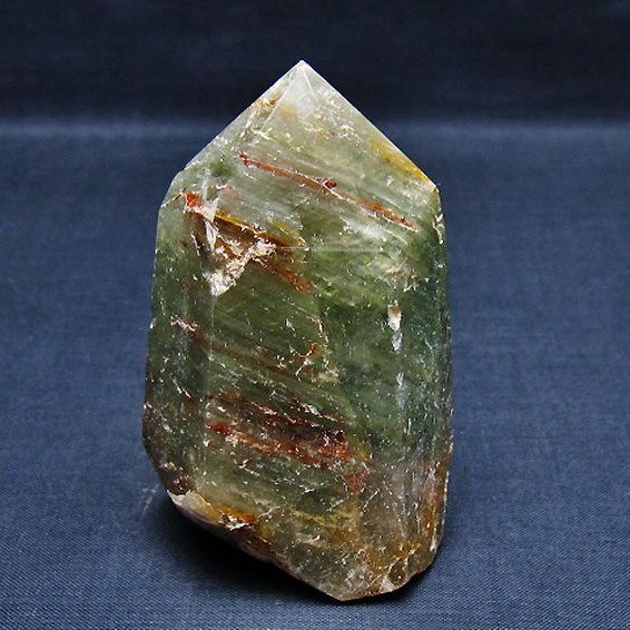 グリーンファントム水晶六角柱[T222-2420]