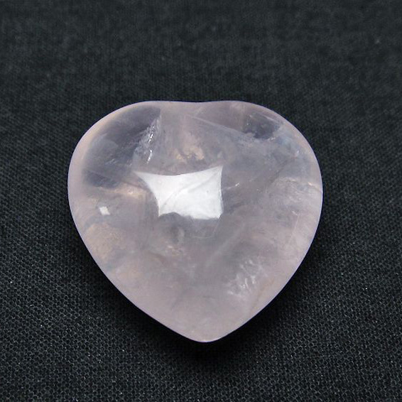 ローズクォーツハート置物[T225-7924]