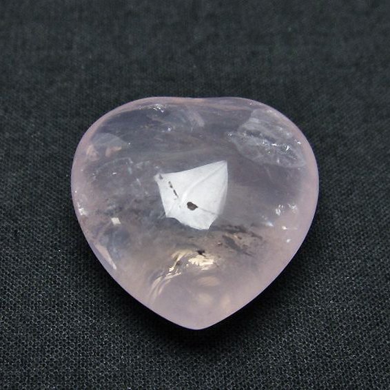 ローズクォーツハート置物[T225-7953]