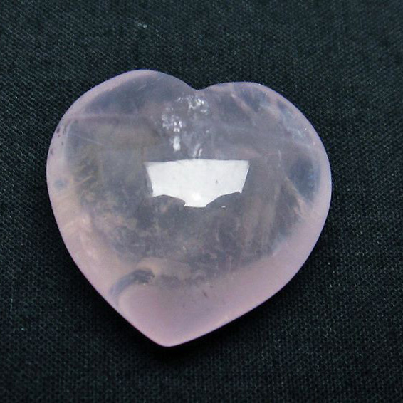 ローズクォーツハート置物[T225-8207]