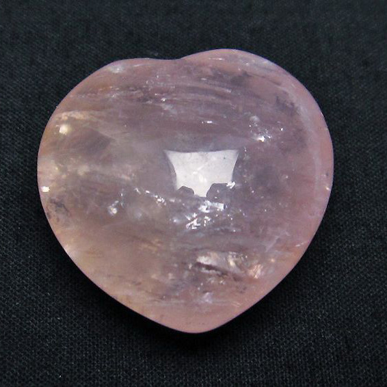 ローズクォーツハート置物[T225-8212]