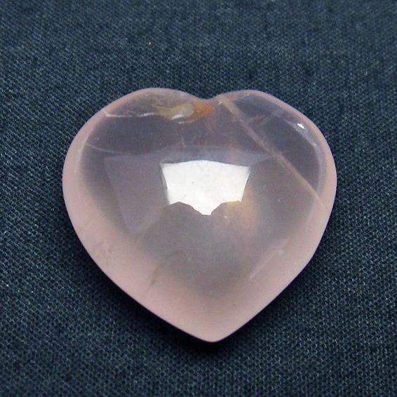 ローズクォーツハート置物[T225-8246]