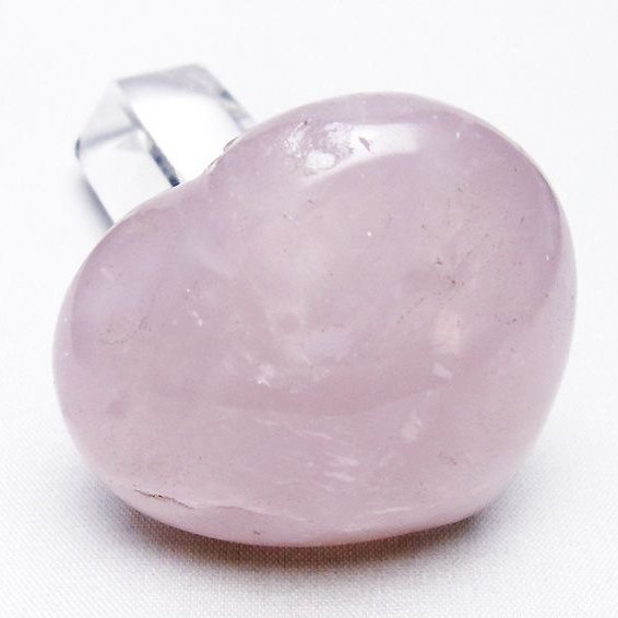 ローズクォーツハート置物[T225-8319]